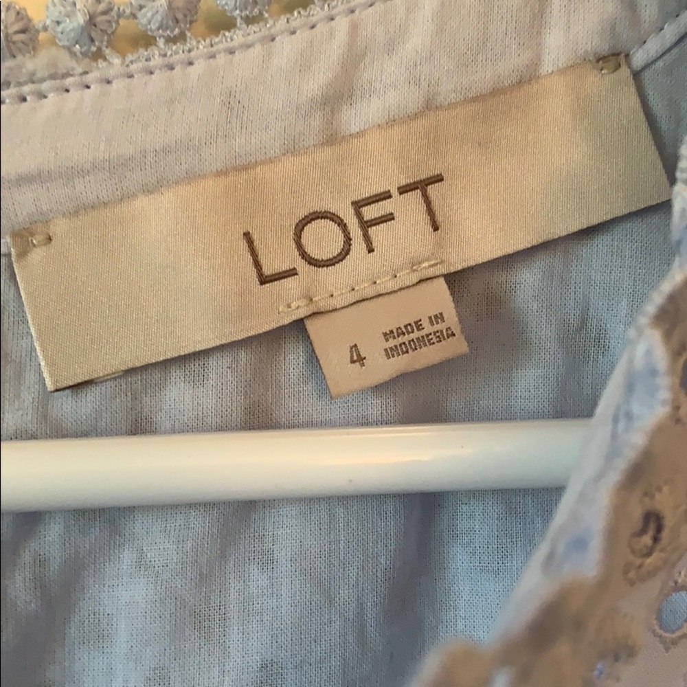 Loft eyelet sky blue shift dress - Picture 5 of 7